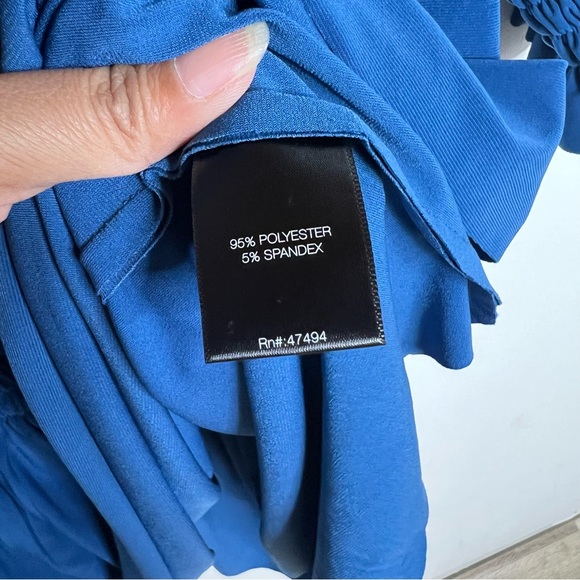 NORMA KAMALI Peasant Mini Dress in Blue Size S - Picture 13 of 14